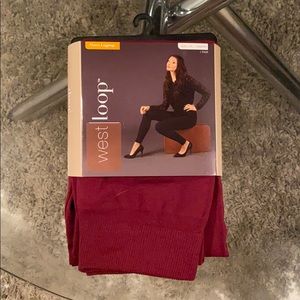 cranberry colored leggings